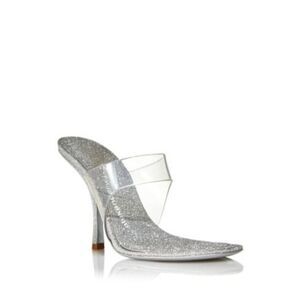 ALEXANDER WANG Womens Nudie 105 Open Toe Stiletto Slip On Heeled Sandal 37